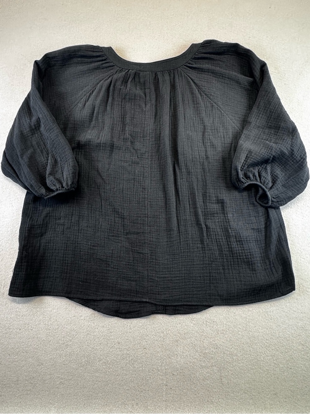Torrid Black Gauze Pullover Blouse - Picture 7 of 7